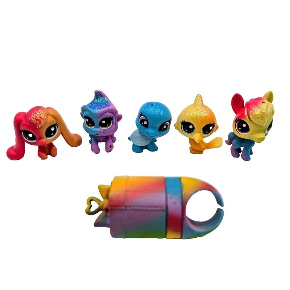 Littlest Pet Shop Prism Highhoof #26 Saffron Flutterdust #4 Apricotta Ambergleam - Picture 1 of 16